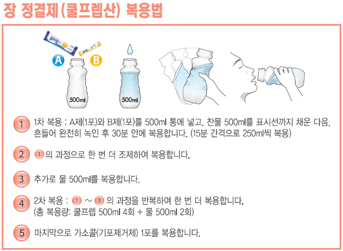 대장내시경 약 복용법 및 주의사항